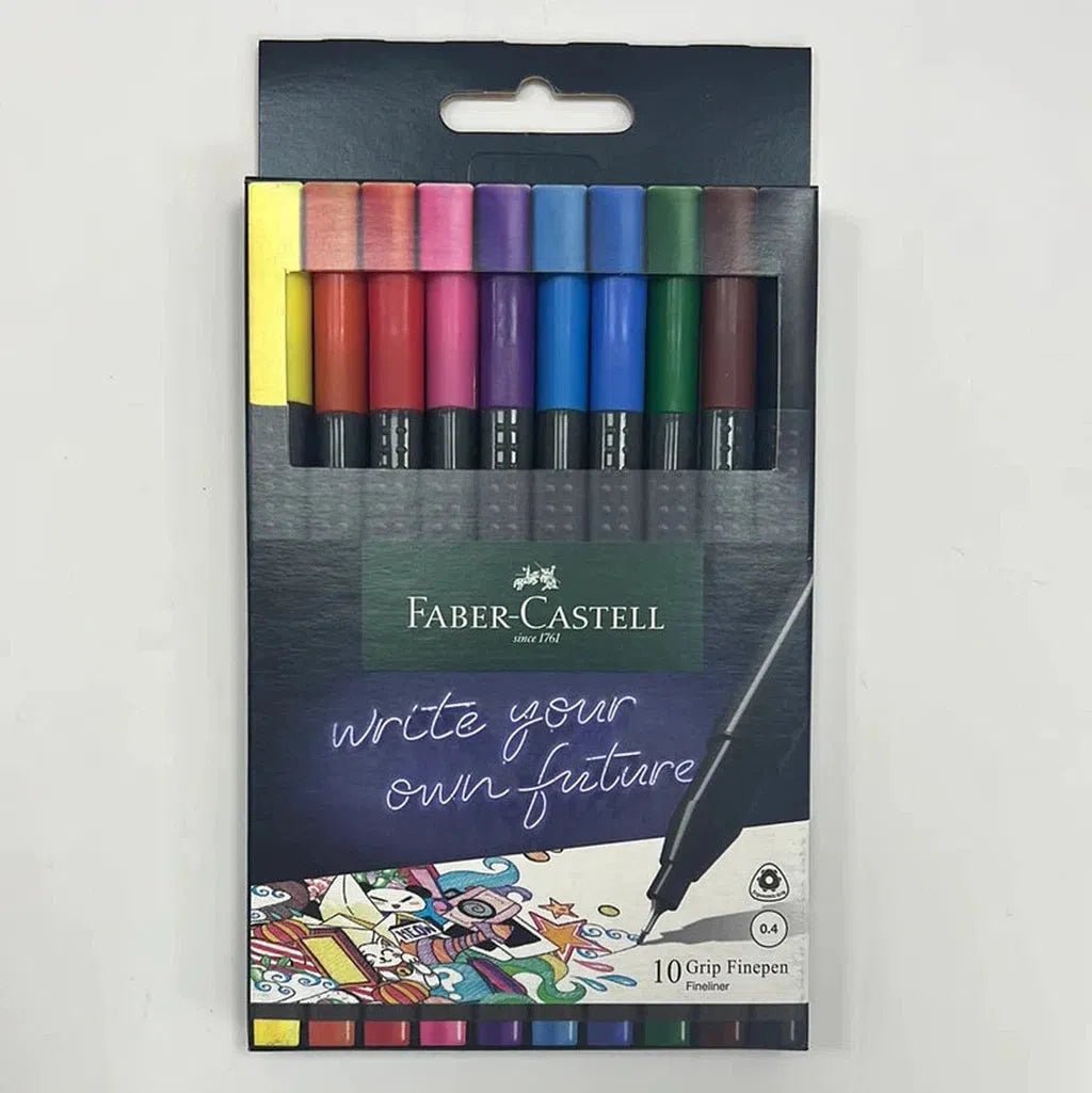 Faber Castell 10 Grip Fineliner Pens ColorWaves
