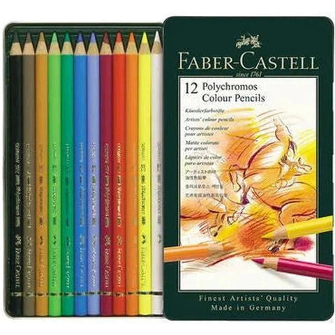 Faber Castell 12 Colour Pencil Polychromos ColorWaves