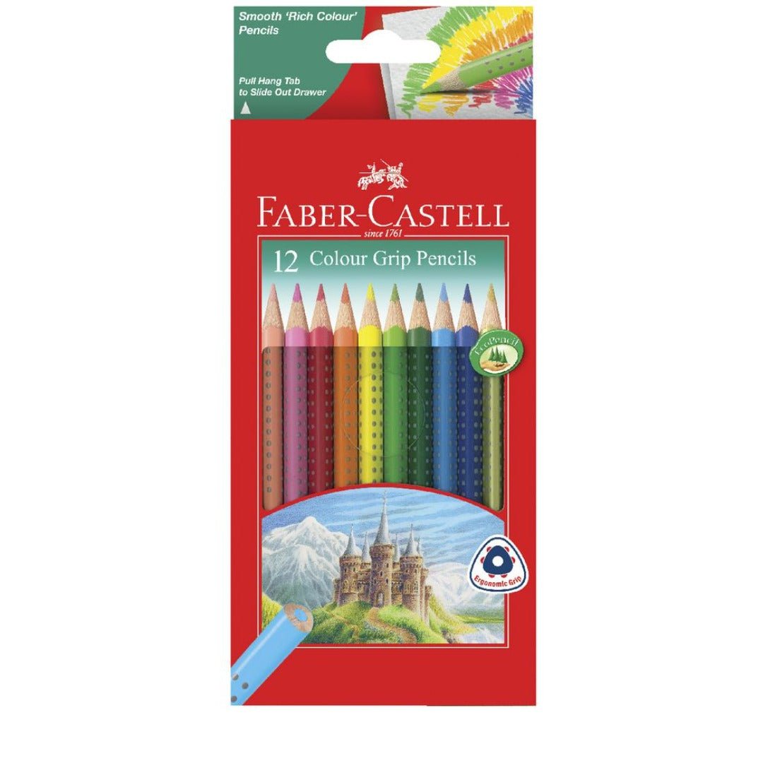 Faber Castell 12 Tri Grip Colored Pencils ColorWaves