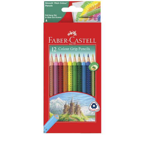 Faber Castell 12 Tri Grip Colored Pencils ColorWaves
