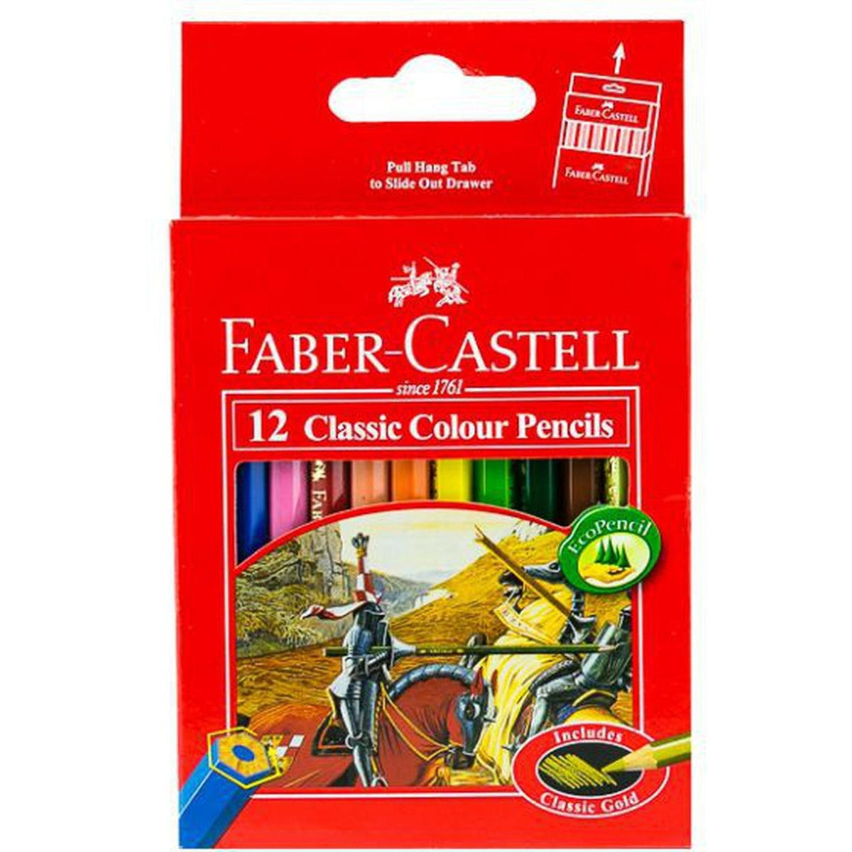 Faber Castell-Classic Color Pencil 12 Colors (Half Size) ColorWaves