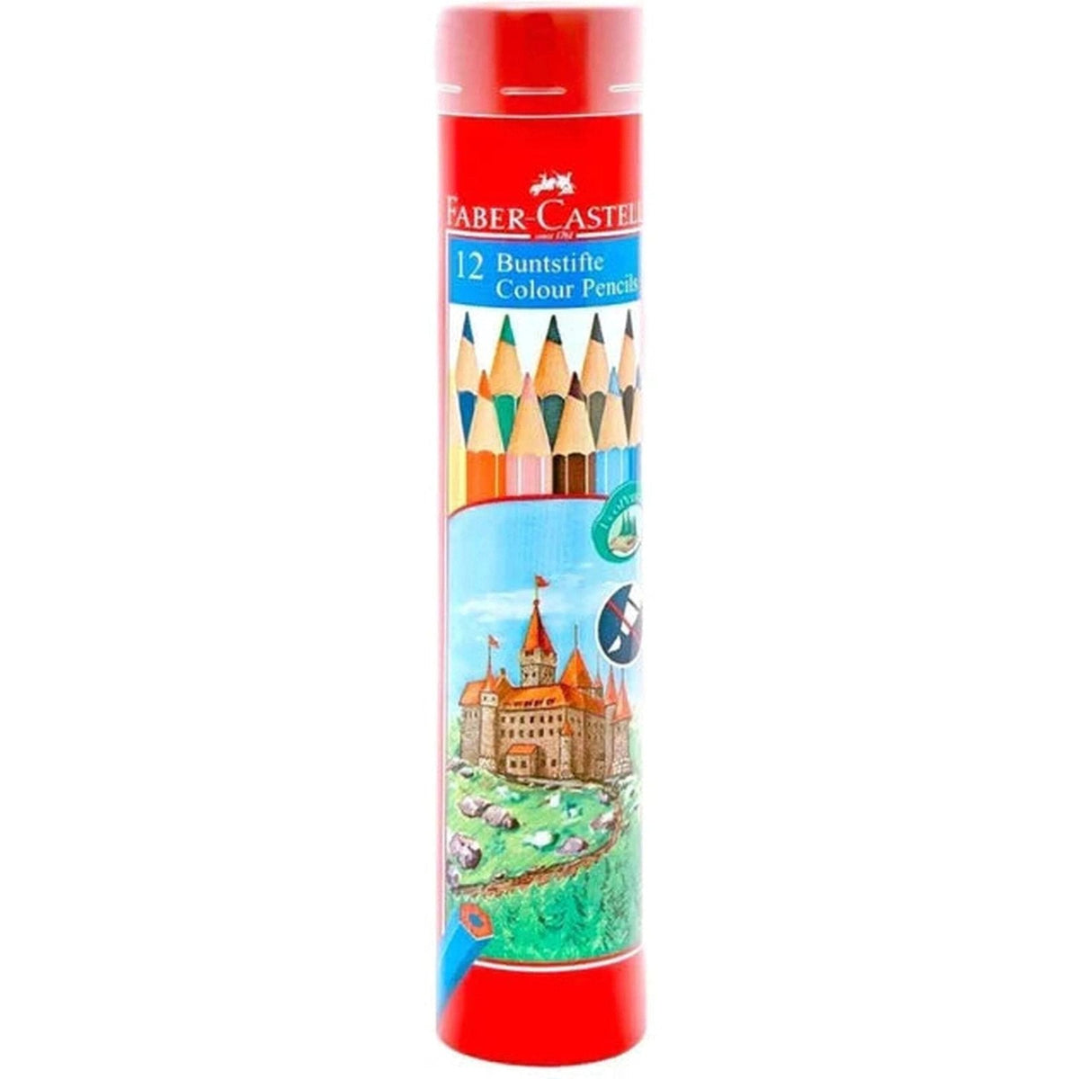 Faber Castell Colored Pencils Cylinder Case 12 Colors ColorWaves