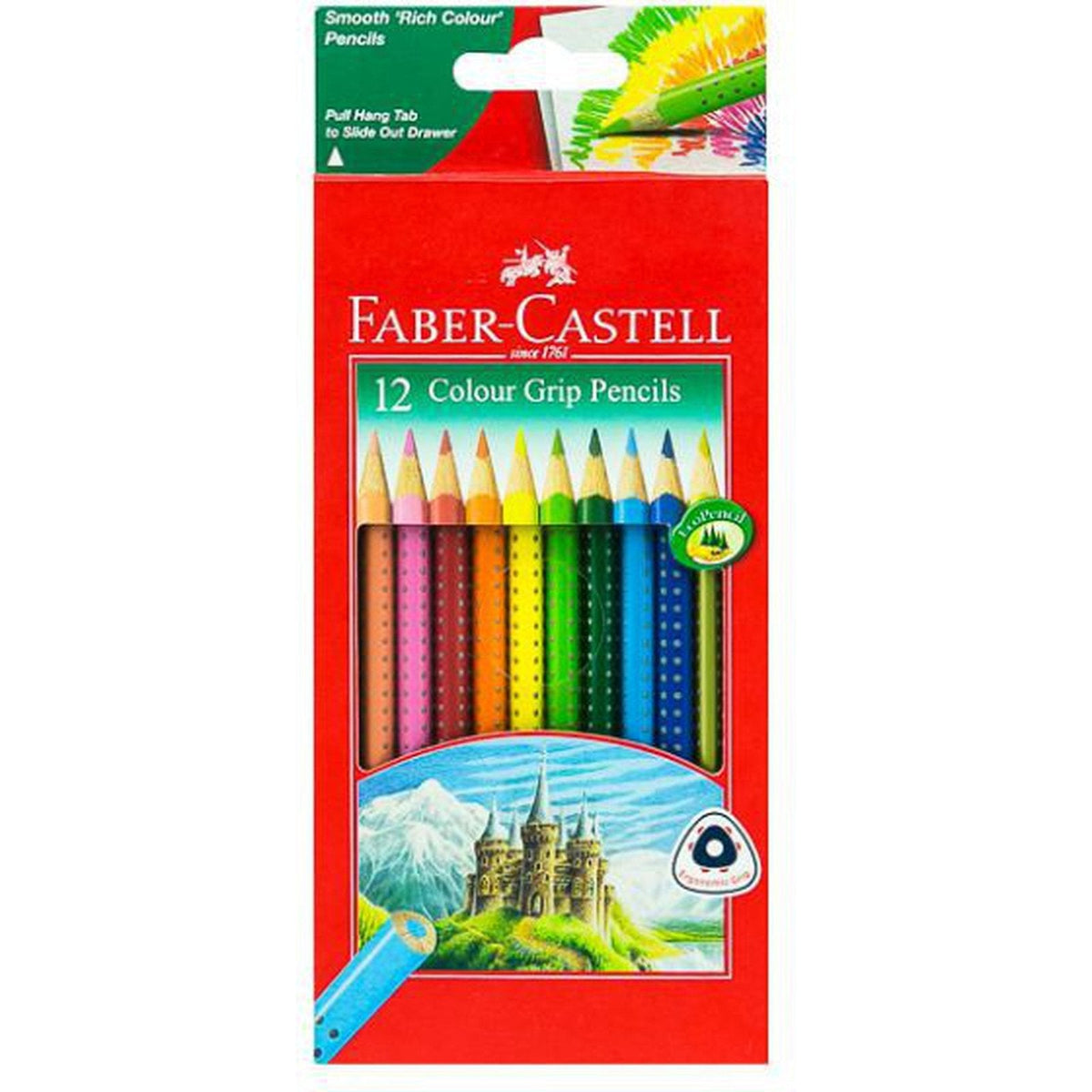 Faber Castell-Grip Color Pencil 12 Colors ColorWaves