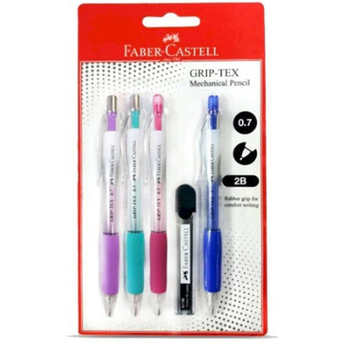 Faber Castell Grip Tex Pencil 4 Pcs ColorWaves
