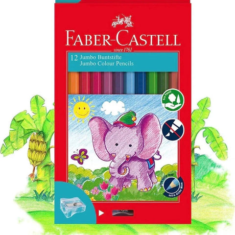 Faber Castell Jumbo Colored Pencils 12 Colors ColorWaves