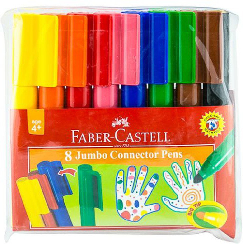 Faber Castell-Jumbo Connector Pen Set (8 Colors) ColorWaves
