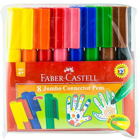 Faber Castell-Jumbo Connector Pen Set (8 Colors) ColorWaves