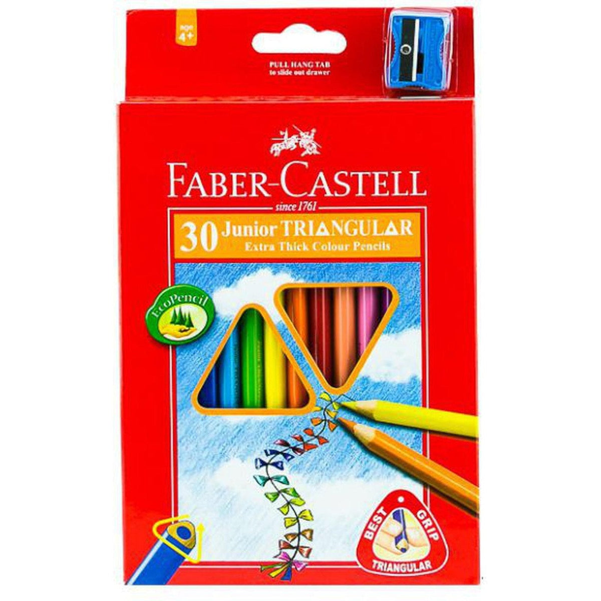 Faber Castell-Junior Triangular Color Pencil 30 (Long) ColorWaves