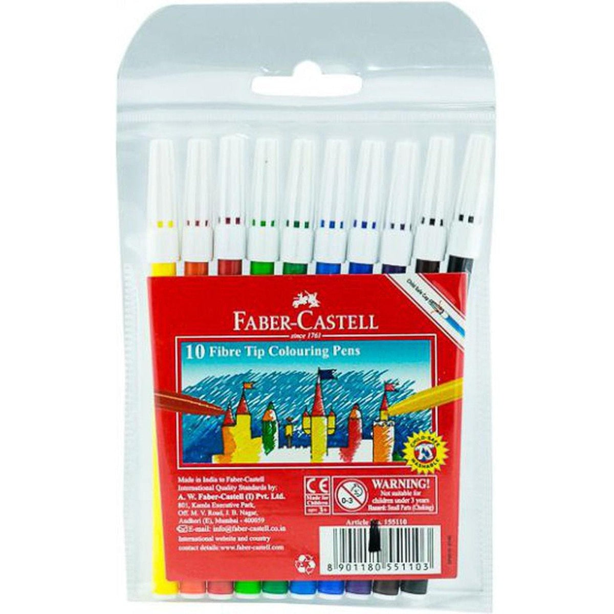 Faber Castell-Sketch Pen 10 Colors ColorWaves