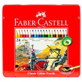 Faber Castell-Std Color Pencil 24 Colors (Flat Tin) ColorWaves