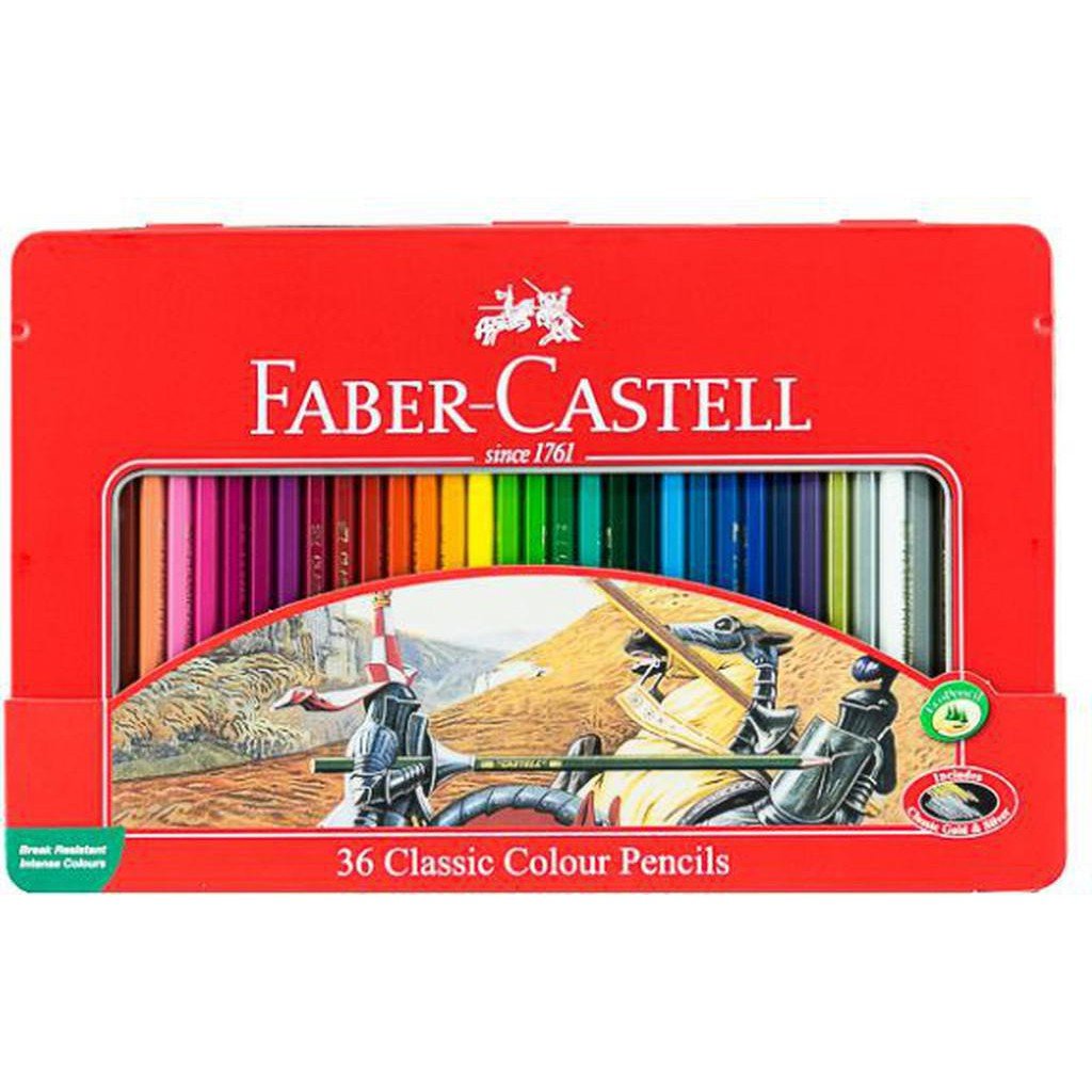 Faber Castell-Std Color Pencil 36 Colors (Flat Tin) ColorWaves