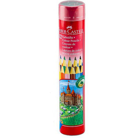Faber Castell-Std Pencil Round Tin 12 Colors ColorWaves