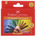 Faber Castell Triangular Wax Crayons 12 Pieces ColorWaves