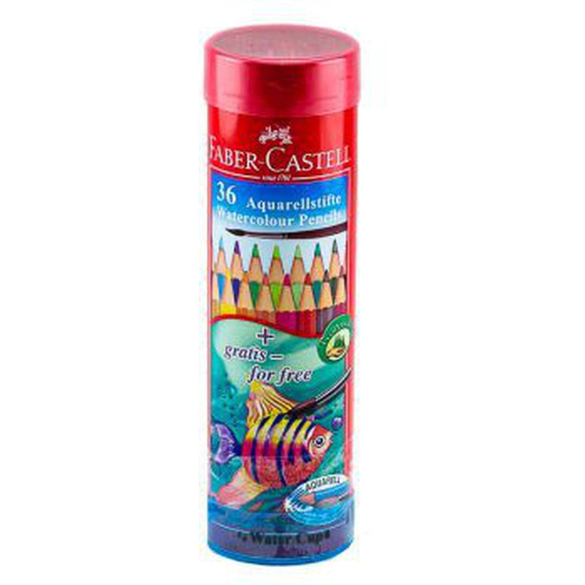 Faber Castell Water Color Pencil Round Tin 36 Colors ColorWaves