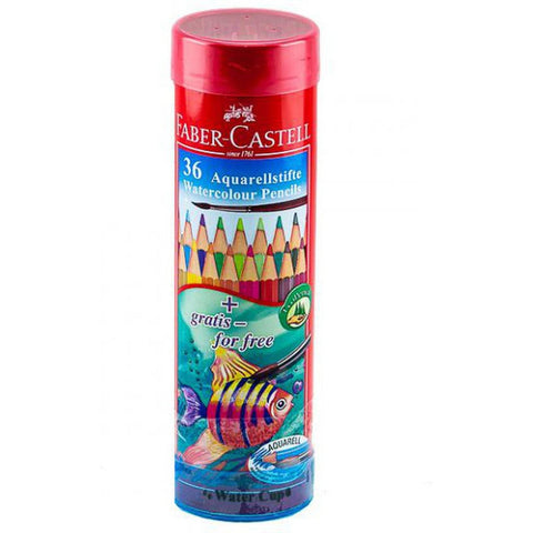 Faber Castell-Water Color Pencil Round Tin 36 Colors ColorWaves