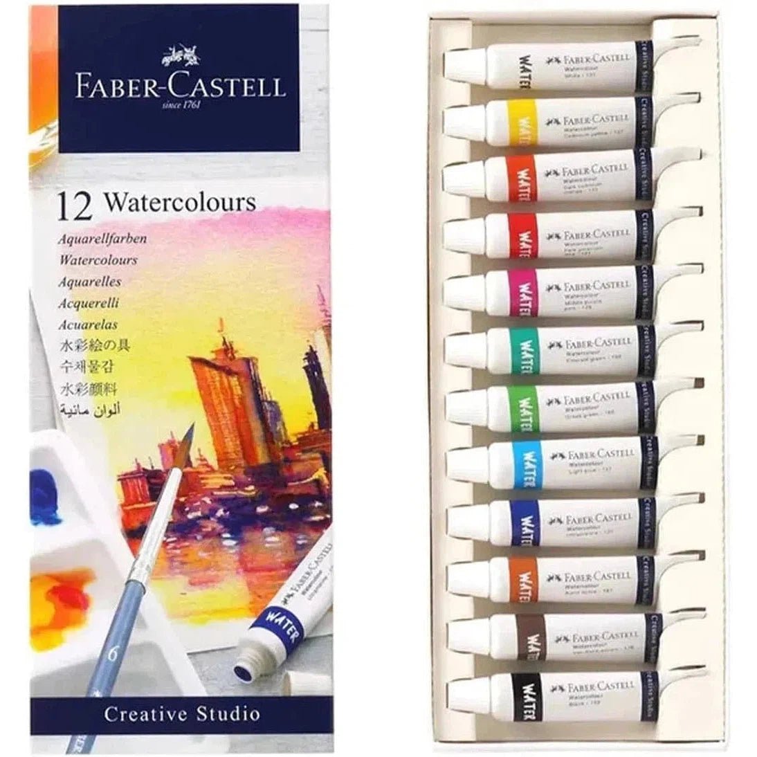 Faber Castell Watercolor 12 Ml Tubes (12 Pack) ColorWaves