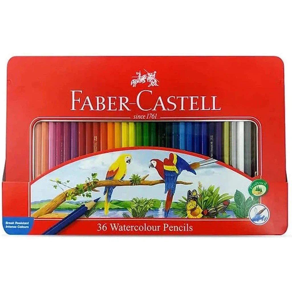 Faber Castell Watercolor Pencils 36 Colors Tin Case ColorWaves