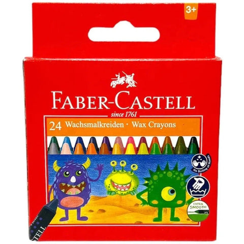 Faber Castell Wax Crayons 24 Colors ColorWaves