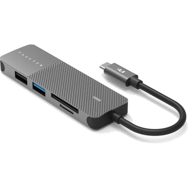 Feeltek 5-in-1 Portable USB Type C Hub - Grey ColorWaves