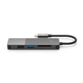Feeltek 5-in-1 Portable USB Type C Hub - Grey ColorWaves