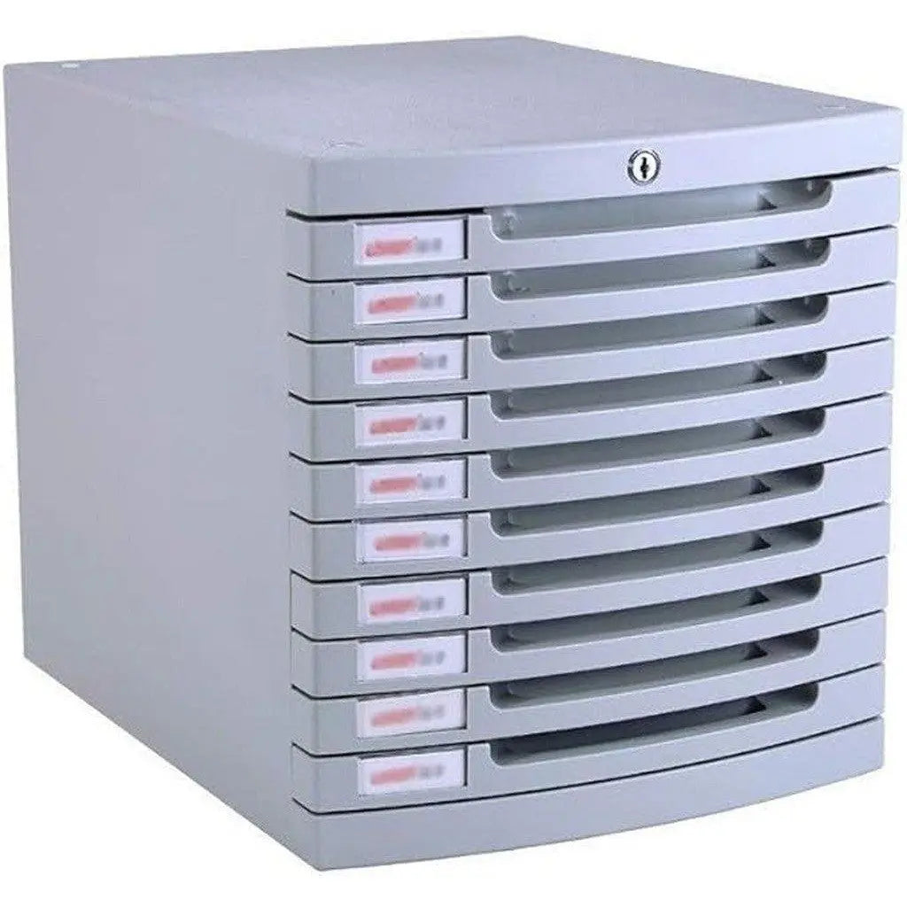 File Cabinet Plastic With Lock 10 Drawers ColorWaves
