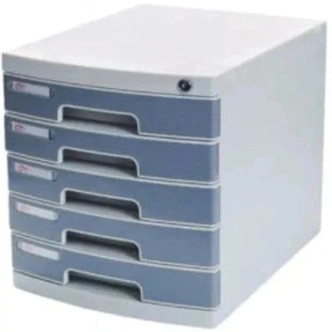 File Cabinet Plastic With Lock 5 Drawers ColorWaves