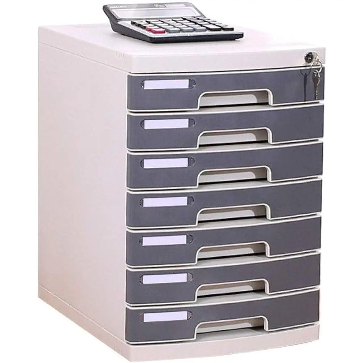 File Cabinet Plastic With Lock 7 Drawers ColorWaves