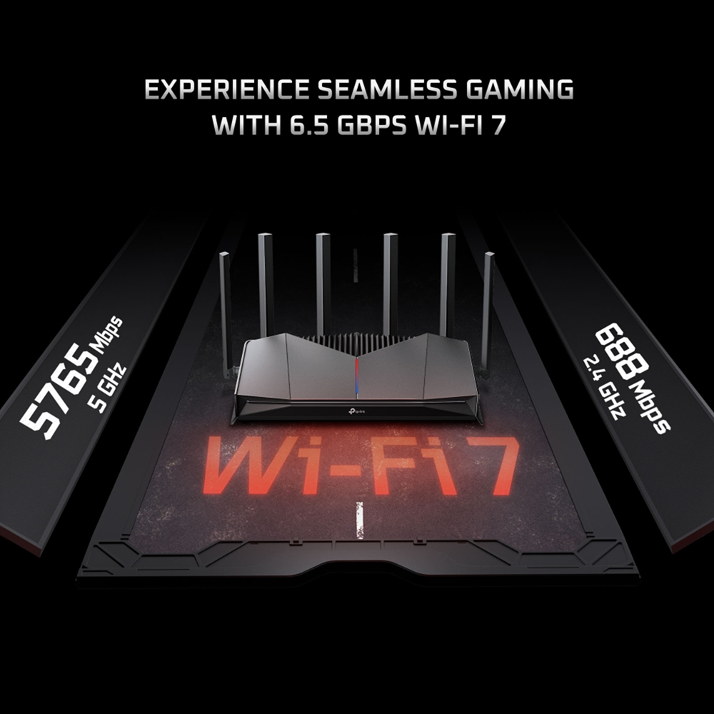 TP-Link GE400 BE6500 Dual-Band WiFi 7 Gaming Router, 2.5G TP-Link