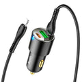 HOCO NZ6 Car Charger - 45W / USB-C / Lightning / Black Hoco