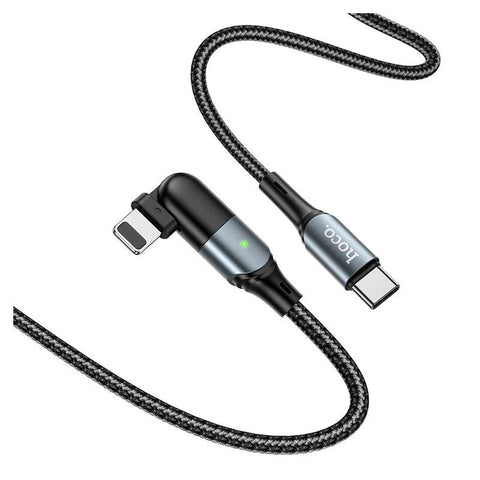 HOCO U100 Orbit Charging Data Sync Cable - USB-C To Lightning / 1.2 Meters / Black Hoco