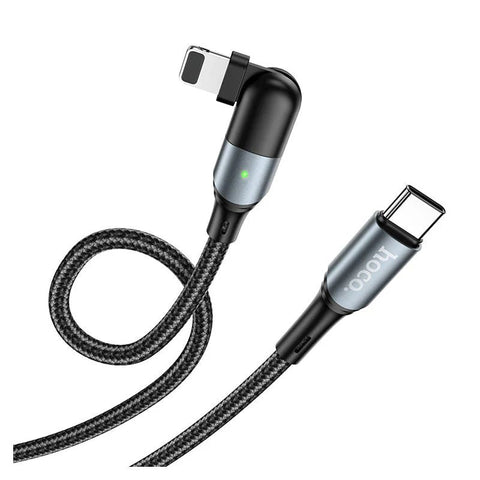 HOCO U100 Orbit Charging Data Sync Cable - USB-C To Lightning / 1.2 Meters / Black Hoco