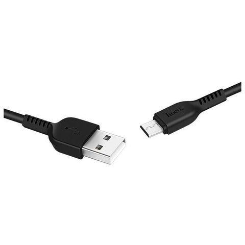 HOCO X20 Flash Charging Data Sync Cable - Micro USB / 2 Meters / Black Hoco