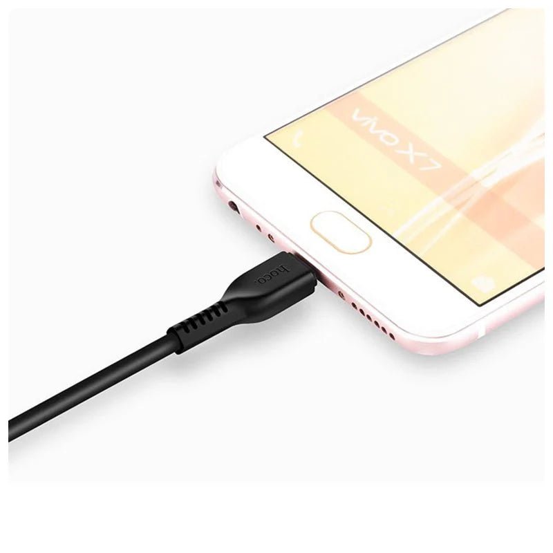 HOCO X20 Flash Charging Data Sync Cable - Micro USB / 2 Meters / Black Hoco