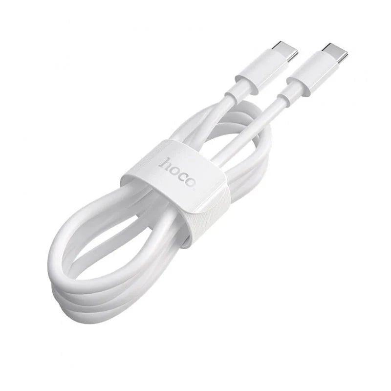 HOCO X51 High-Power Charging Data Sync Cable - USB-C To USB-C / 1 Meter / White Hoco