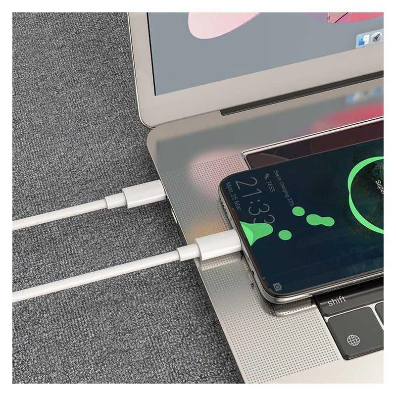 HOCO X51 High-Power Charging Data Sync Cable - USB-C To USB-C / 1 Meter / White Hoco