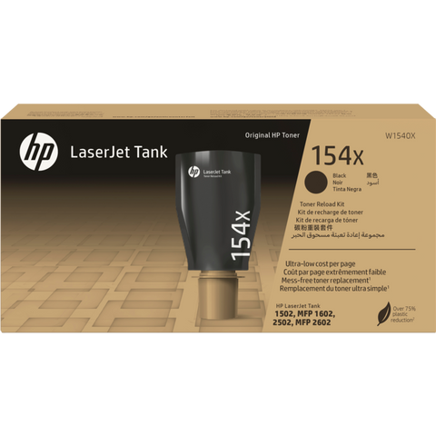 HP 154X Toner Reload Cartridges Kit 5,000 Pages Original (W1540X) - Black HP