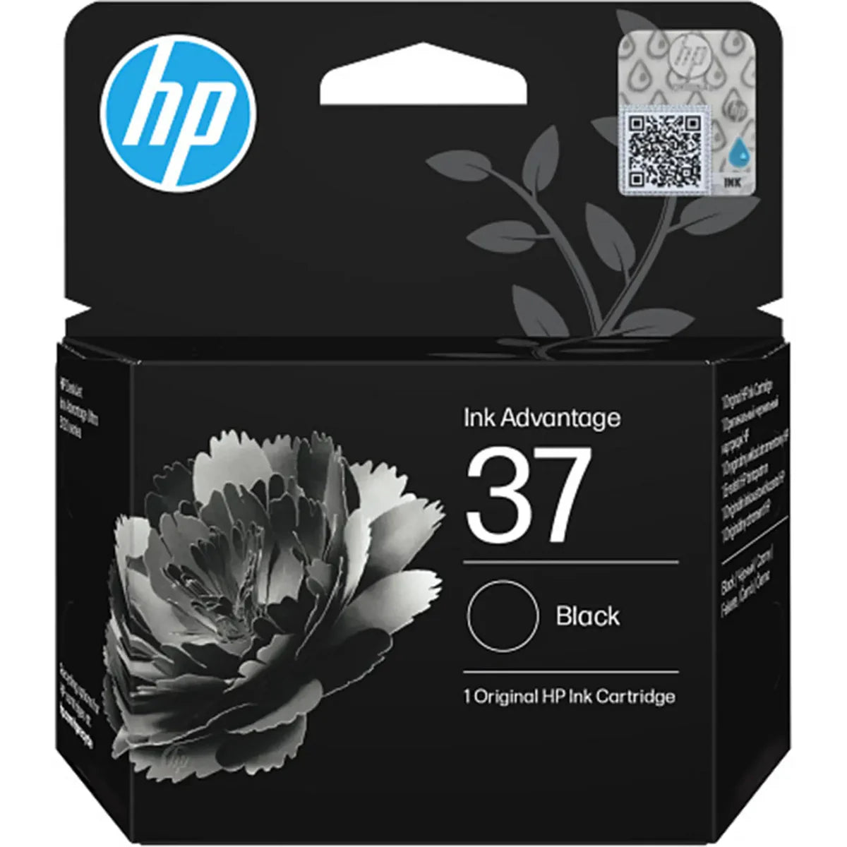 HP 37 Black Original Ink Cartridge, Approx 1,300 Pages HP