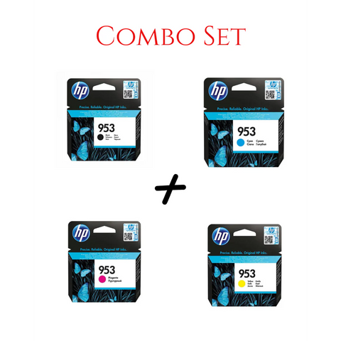 HP 953 Ink Cartridge Full Set +1 Reem Paper free HP