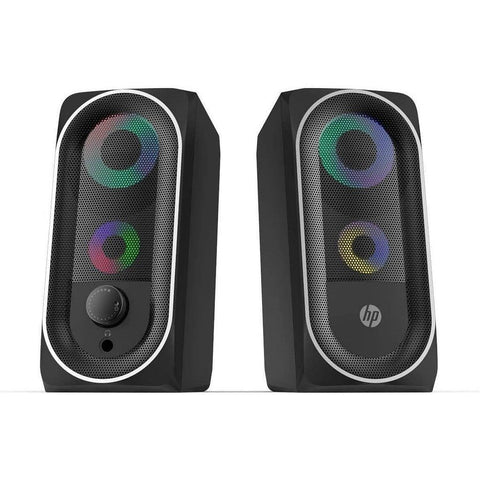 HP DHE-6001 Wired Multimedia Speaker RGB Gaming Mini Stereo Surround Sound Backlight HP
