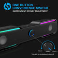 HP Speaker Soundbar DHE-6002 RGB LED Touch HP