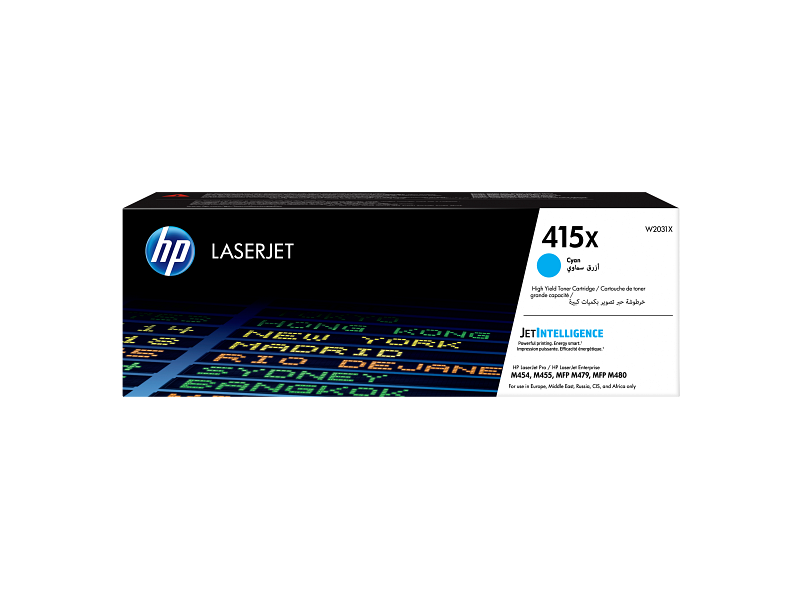 HP 415X High Yield Cyan Original LaserJet Toner Cartridge (W2031X) 6000 Pages yeild HP
