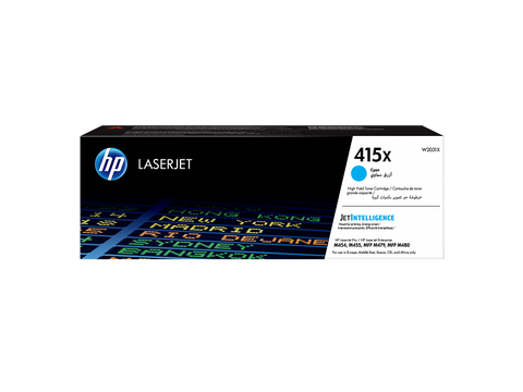 HP 415X High Yield Cyan Original LaserJet Toner Cartridge (W2031X) 6000 Pages yeild HP
