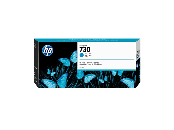 HP 730 300-ml Cyan DesignJet Ink Cartridge  (P2V68A) HP