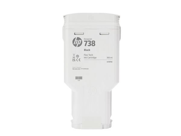 HP 738 130-ml Black DesignJet Ink Cartridge (498N4A)