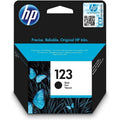HP 123 Black Ink Cartridge - 120 Pages / Black Color / Ink Cartridge HP