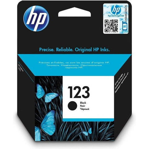 HP 123 Black Ink Cartridge - 120 Pages / Black Color / Ink Cartridge HP