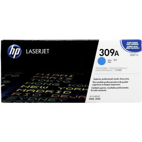 HP 309A Cyan Original LaserJet Toner Cartridge (Q2671A) HP