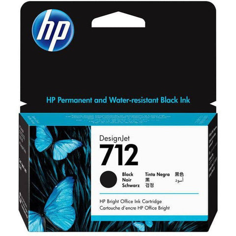 Hp 712 Black Designjet Ink Cartridge - 38 Ml / Black Color / Ink Cartridge HP