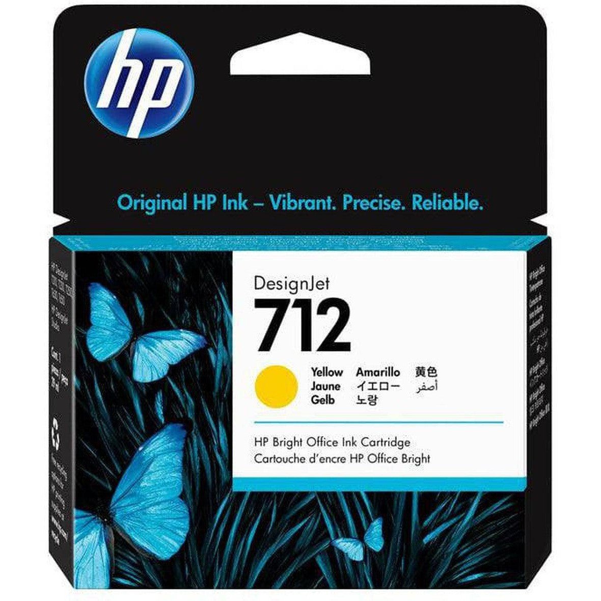 Hp 712 Yellow Design Jet Ink Cartridge - 29 Ml / Yellow Color / Ink Cartridge HP