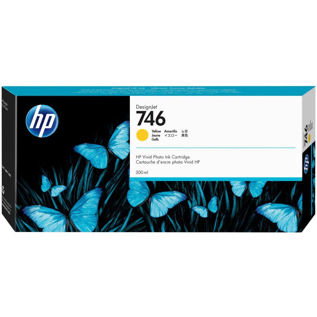 Hp 746 300-Ml Yellow Designjet Ink Cartridge, P2V79A HP